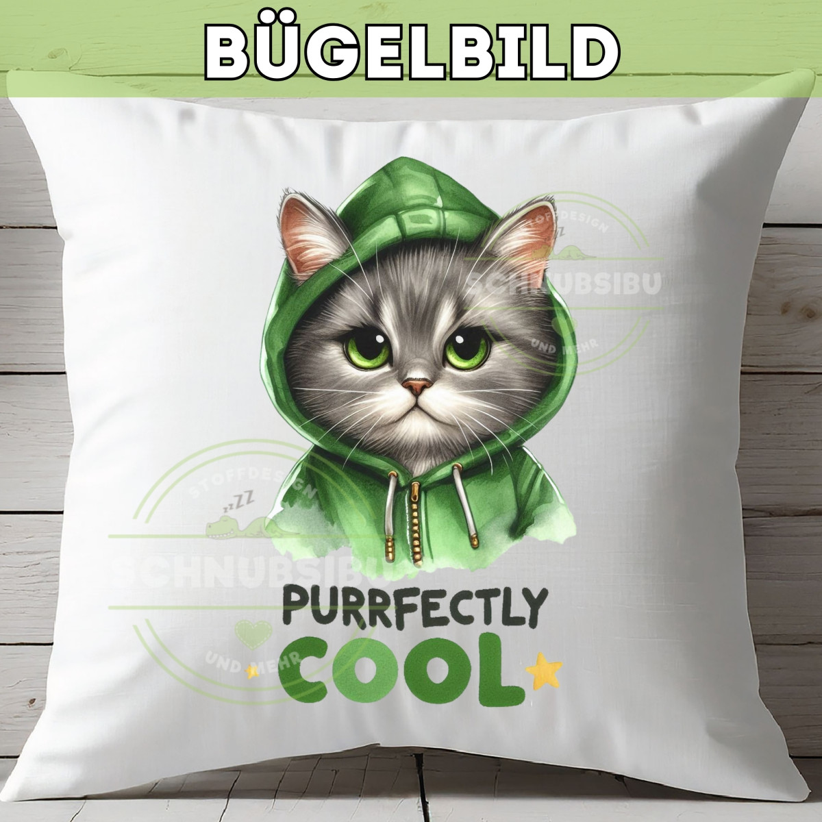 Bügelbild Purrfectly Cool